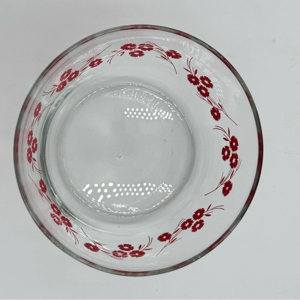 Floral Storage Bowl: Red Wheatflower